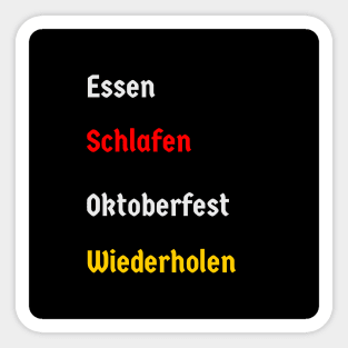 Eat, Sleep, Oktoberfest, Repeat (german version) Sticker